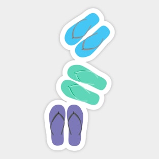 3 Flip Flops Pairs Sticker